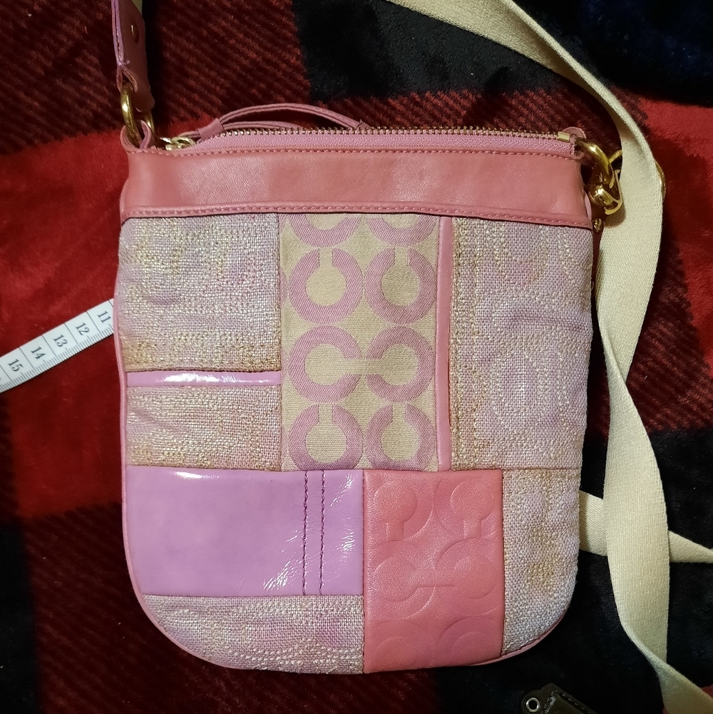 Coach Pink Patchwork Crossbody Bag - Picture 4 of 9